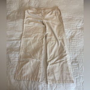 Old Navy Cream Linen Trousers